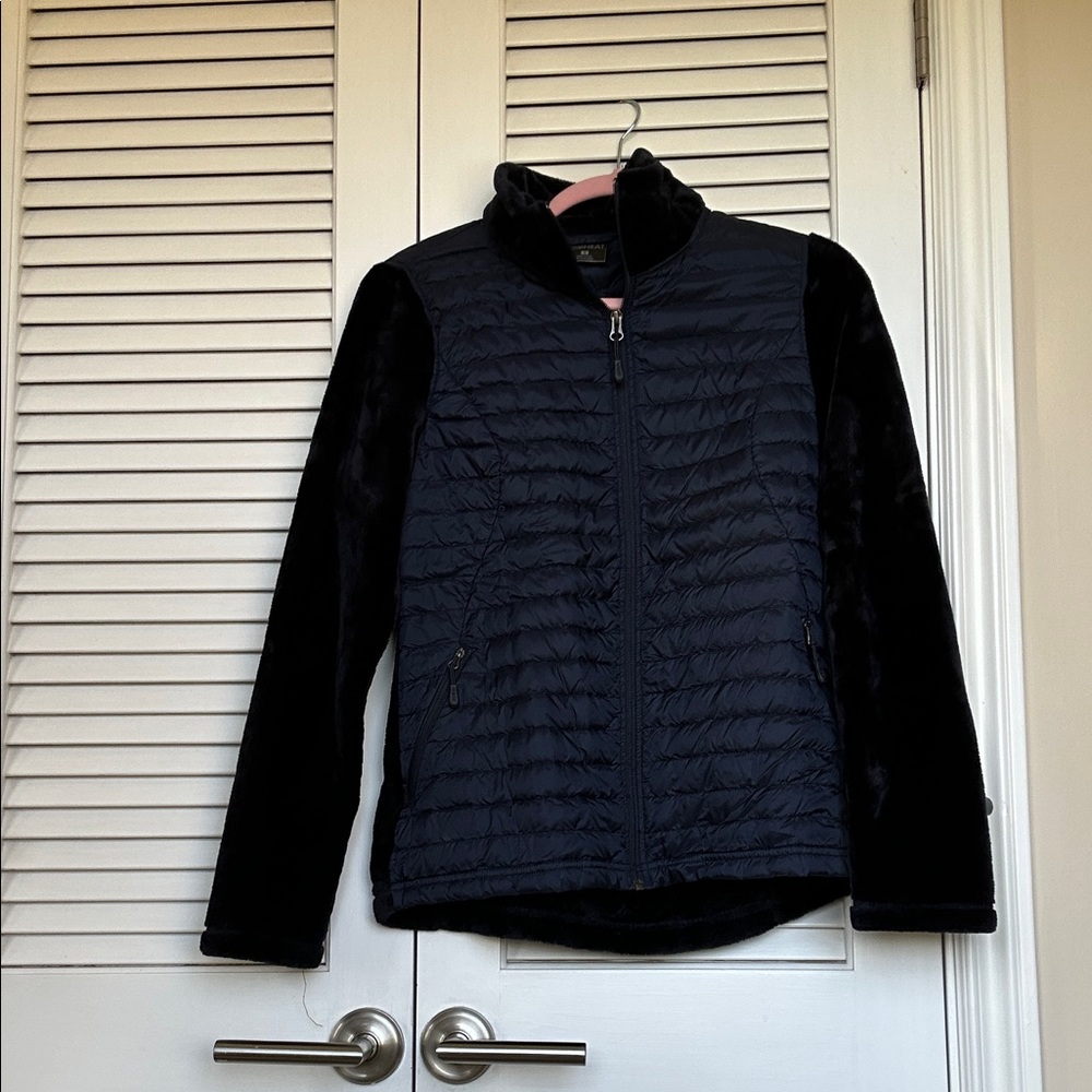 32 Degrees Women's Navy and Black Puffer Jacket